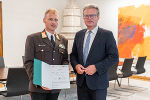 LH Christopher Drexler mit dem neu gewählten Landesfeuerwehrkommandant-Stellvertreter Christian Leitgeb