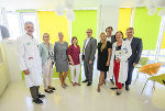 Das Team der Kinderklinik begrüßte BM Johannes Rauch und Landesrätin Juliane Bogner-Strauß. © LKH-Univ. Klinikum Graz/Martin Wiesner Das Team der Kinderklinik begrüßte BM Johannes Rauch und Landesrätin Juliane Bogner-Strauß.