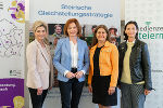 Anny-Lori Sperl, LR Simone Schmiedtbauer, LR Doris Kampus und Regina Geiger (v.l.) präsentierten im Medienzentrum Steiermark die Veranstaltungsreihe „Finanzfrau“