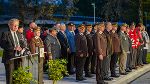 LH Christopher Drexler bei der traditionellen Flaggenparade der Einsatzorganisationen.