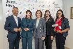 Konferenz in Graz: LR Wolfgang Hattmannsdorfer (Oberösterreich), Landesrätin Astrid Mair (Tirol), LR Simone Schmiedtbauer (Steiermark), BJV-Vorsitzende Sabrina Prochaska und Landesrätin Sara Schaar (Kärnten) (v.l.) © Land Steiermark/Robert Binder; Verwendung bei Quellenangabe honorarfrei Konferenz in Graz: LR Wolfgang Hattmannsdorfer (Oberösterreich), Landesrätin Astrid Mair (Tirol), LR Simone Schmiedtbauer (Steiermark), BJV-Vorsitzende Sabrina Prochaska und Landesrätin Sara Schaar (Kärnten) (v.l.)