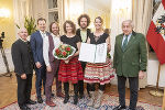 Josef Krainer-Heimatpreis: Michael Krainer, LR Karlheinz Kornhäusl, die Gruppe Spafudla und Gerald Schöpfer (v.l.) © Land Steiermark/ Foto Fischer Josef Krainer-Heimatpreis: Michael Krainer, LR Karlheinz Kornhäusl, die Gruppe Spafudla und Gerald Schöpfer (v.l.)