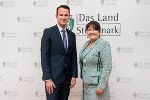 Landeshauptmann-Stellvertreterin Manuela Khom und Bildungslandesrat Stefan Hermann © Land Steiermark/ Binder